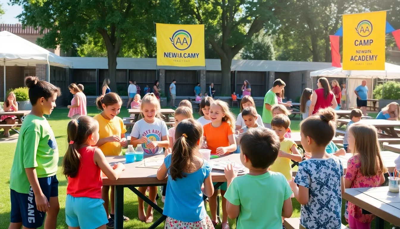 children engaging in activities at Newark Academy Summer Camp.